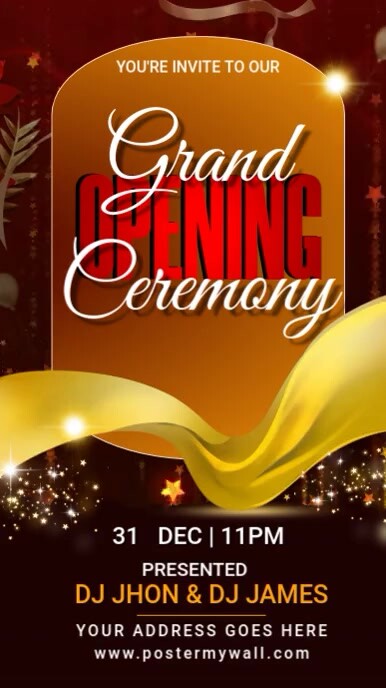 grand opening ceremony Template | PosterMyWall