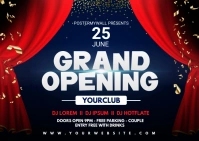 grand opening ceremony Postcard template