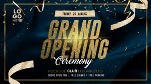 grand opening ceremony Publicación de Twitter template