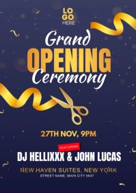 grand opening ceremony A5 template