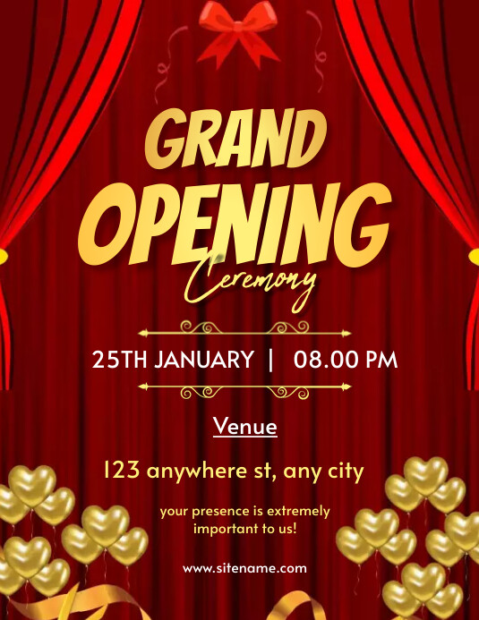 Grand Opening Ceremony Template | PosterMyWall