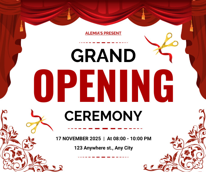 Grand opening ceremony Template | PosterMyWall