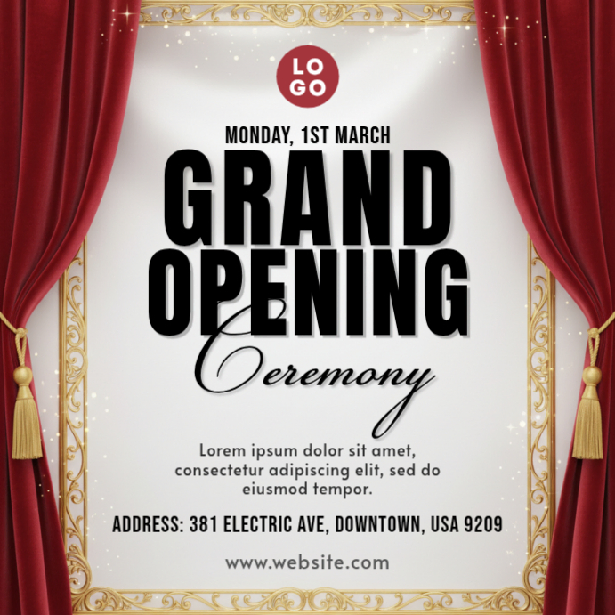 Grand Opening Ceremony Template | PosterMyWall