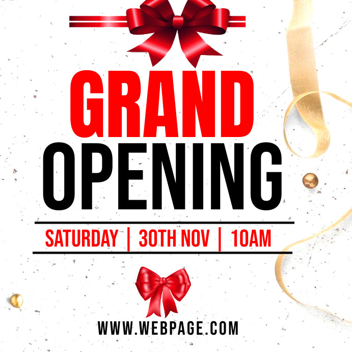 grand opening ceremony Instagram post Template | PosterMyWall