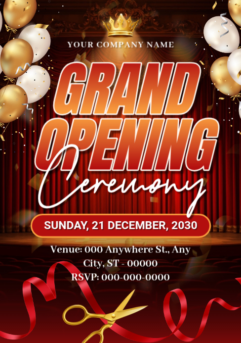 Grand Opening Ceremony Invitation Template | PosterMyWall