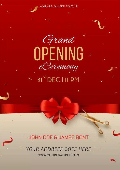 GRAND OPENING CEREMONY TEMPLATE | PosterMyWall