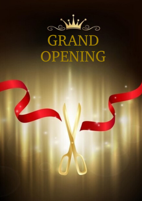 Grand opening ceremony with modern style Template | PosterMyWall