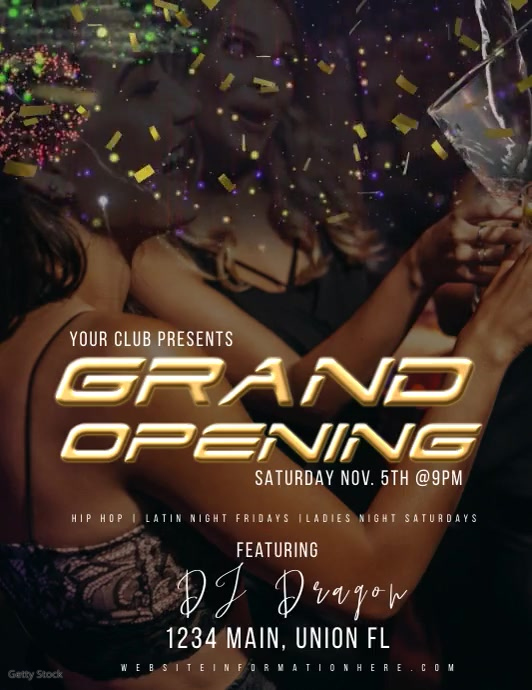 Club Opening Visual Copy of Grand Opening Club Bar Flyer Video | PosterMyWall
