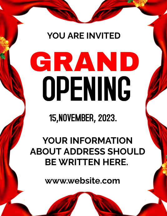 Grand opening design flyer Template | PosterMyWall
