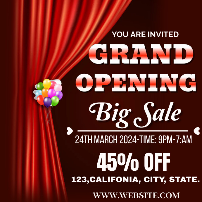 Grand opening design flyer Template | PosterMyWall