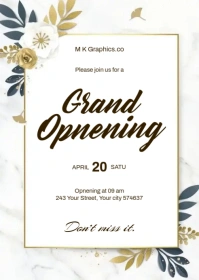 Grand opening A6 template