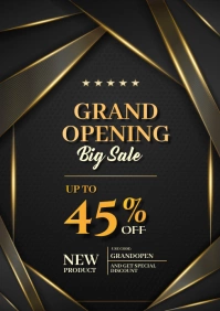 grand opening A5 template