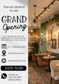 Grand Opening A4 template