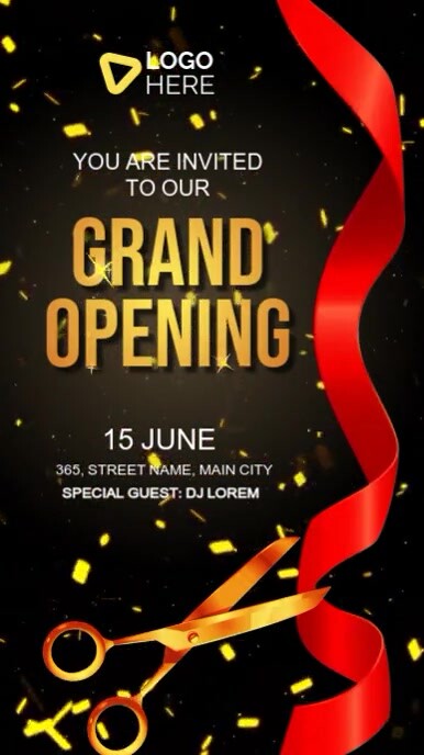Grand Opening Themes Summer Yellow And Black Modern Grand Opening