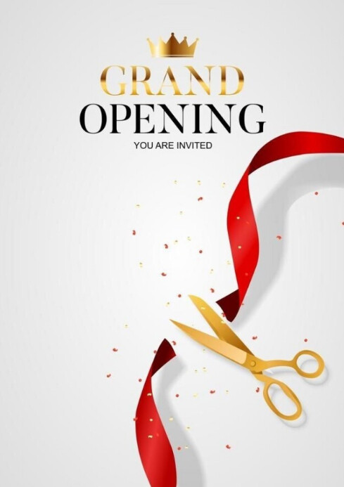 Grand opening A4 template