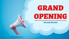 Grand opening Facebook Cover Video (16:9) template