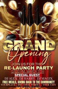 grand opening Tabloid template