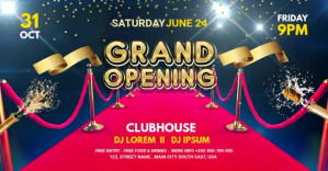 grand opening ภาพที่แชร์บน Facebook template