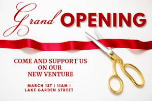 grand opening Label template