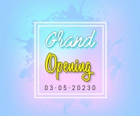 Grand opening Medium Rectangle template