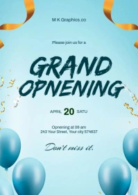 Grand opening A6 template