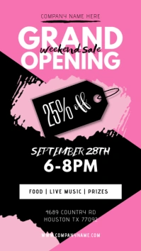 Grand Opening Digital Sign template