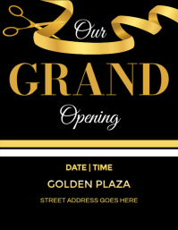 Black Grand Opening Event Flyer Template