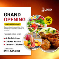 Grand opening flyer Message Instagram template
