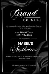 Grand opening flyer Pinterest-afbeelding template