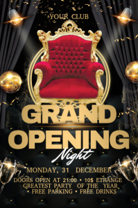 Grand Opening Flyer Banier 4’×6’ template