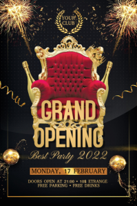 Grand Opening Flyer Banier 4’×6’ template