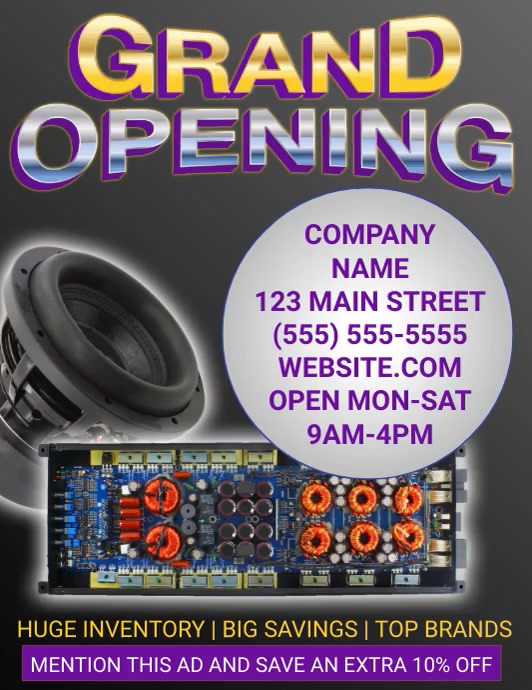 Stereo. Shop Sign Extreme Audio Stereo Shop