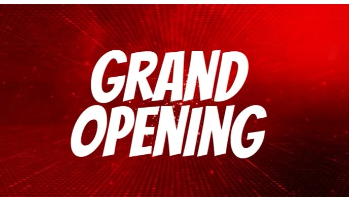 grand opening  grand opening video YouTube Thumbnail template