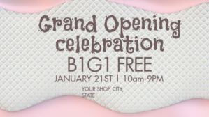 Grand Opening Ice Cream Shop Facebook Cover Video (16:9) template
