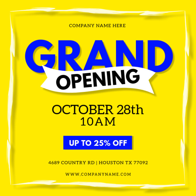 Grand Opening Instagram Post Template | PosterMyWall
