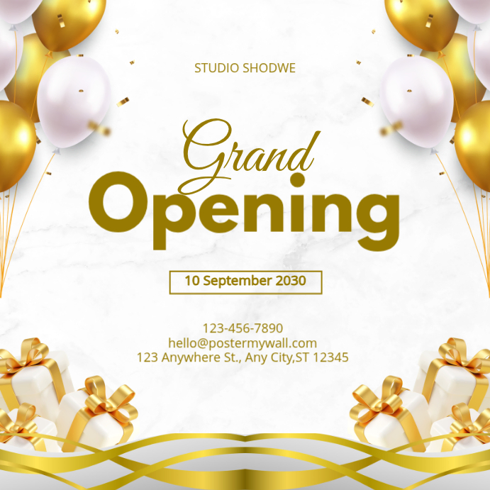 Grand opening instagram post Template | PosterMyWall