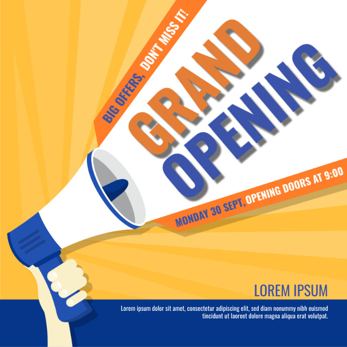 Grand Opening Instagram Post Template | PosterMyWall