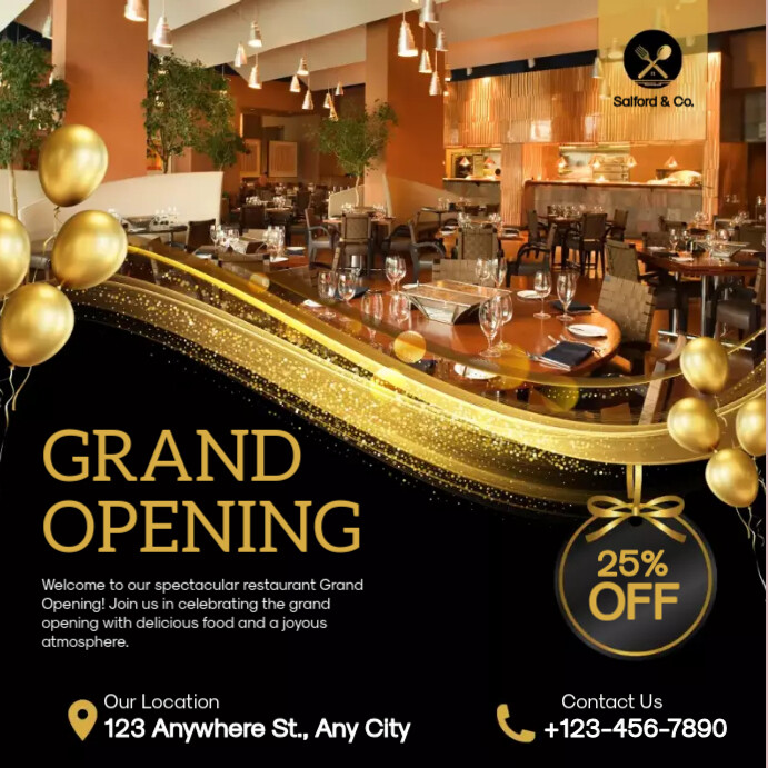 Copy of Grand Opening Instagram Post | PosterMyWall