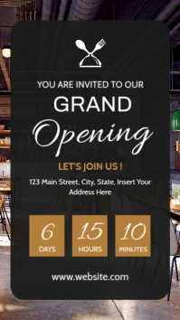 Grand opening instagram reel countdown template