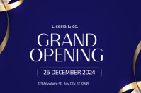 Purple Grand Opening Event Poster Template