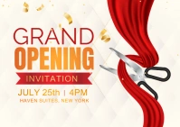 grand opening invitation Postcard template