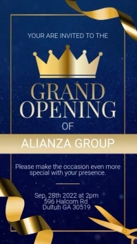 Grand opening Invitation Digital Display (9:16) template
