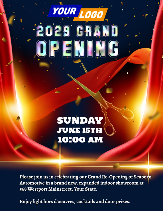 Copy of Grand opening invitation template PosterMyWall