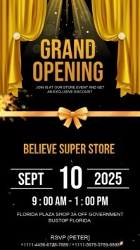 Grand Opening Invitation Video – Editable Business Event Announcement Template Instagram Reel
