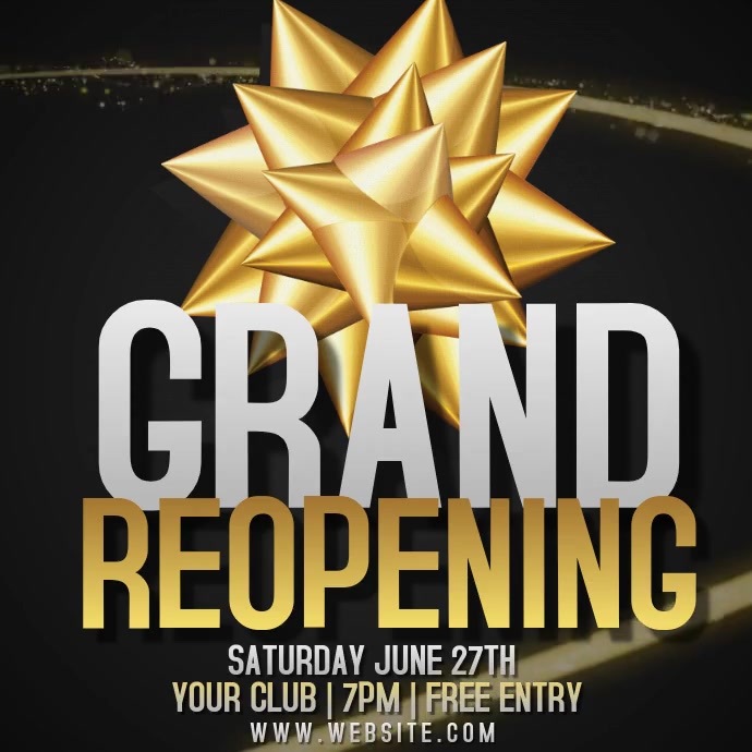 Grand Opening Invite Card Template Postermywall