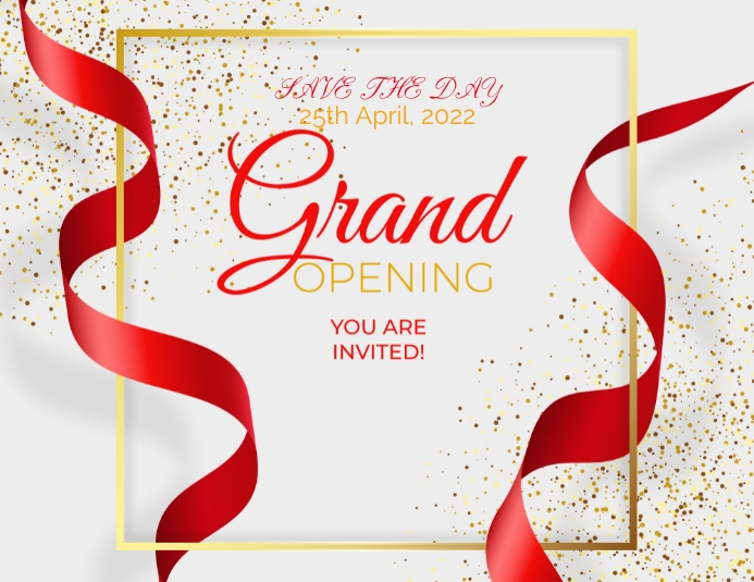 Grand Opening Invite Pamflet (Letter AS) template