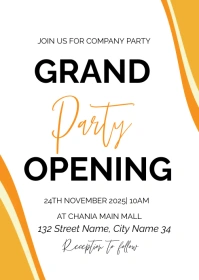 Grand opening party A6 template