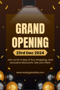 Red Grand Opening Poster Template | PosterMyWall