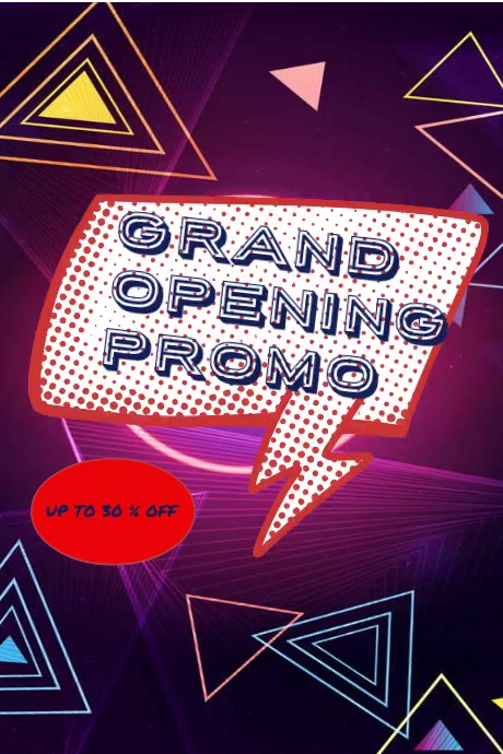 GRAND OPENING PROMO Template | PosterMyWall