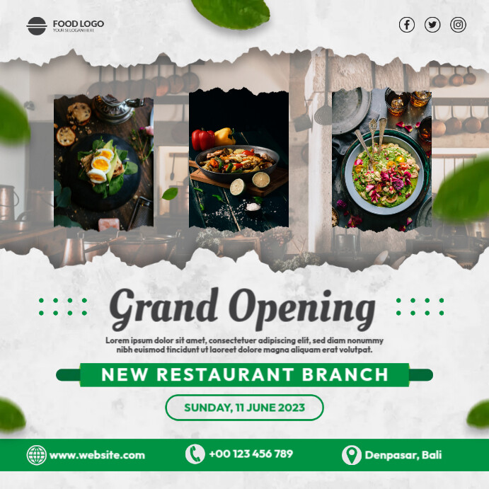 Grand Opening Restaurant Template | PosterMyWall